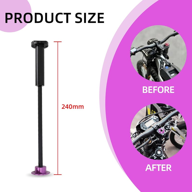 BAOUFF Stem Lock for Electric Dirt Bike,Headset Spacer with Handlebar Top Cap Base Extended Nut for Talaria X3 Sting MX3 R MX4 MX5/Surron Light Bee/E-Ride Pro SS/79Bike/X260 - Purple - Image 2